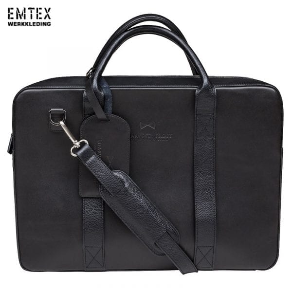 Discrimineren Schandalig Picasso Lederen Koffer - Aktetas 'Briefcase' - Inhoud 9,5 liter - EMTEX Workwear