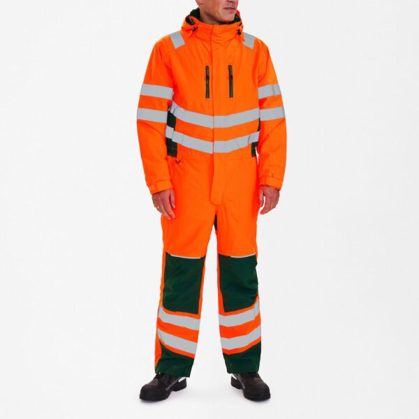 Safety Winter Overall EN ISO 20471 Hivis Oranje/Groen