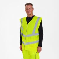 Safety Fluorescerende Wegenvest met rits EN ISO 20471