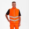 Safety Fluorescerende Gewatteerde Bodywarmer EN ISO 20471