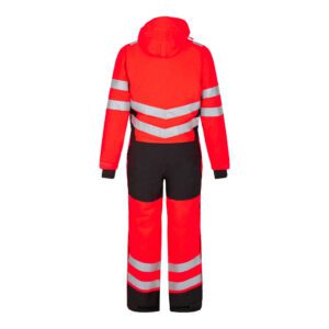 Safety Winter Overall EN ISO 20471 Hivis Rood/Zwart